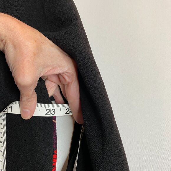 Ali Miles 2 Button Art to Wear Cardigan Tunic Collared Colorful Floral  Womens L - Picture 8 of 10